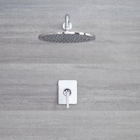 Kit de douche - Mitigeur mécanique encastré & Pomme de douche Ø 30cm sur bras mural - Ora Chromé