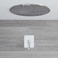 Kit de douche encastré - Mitigeur mécanique & Pomme de douche Ø 40cm - Ora Chromé