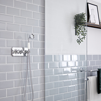 Kit de douche thermostatique – Kit douchette – Chromé et blanc - Elizabeth