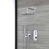 Kit de douche thermostatique avec pommeau et douchette avec support – Chromé – 2 fonctions - Idro