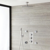 Kit de Douche Thermostatique Encastrable à Pommeau Plafond Ø 30cm Douchette & 4 Buses - Como