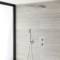 Kit Douche Thermostatique encastrable Design Géométrique Pommeau 23x40cm & Douchette - Como