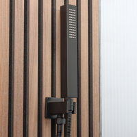 Kit douchette – Noir - Design moderne - Rampe avec raccord coudé intégré - Preto - Hudson Reed