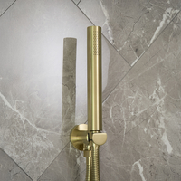 Kit douchette moderne avec support intégré - Or satiné - Otto