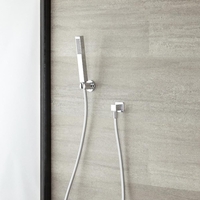 Kit Douchette Rectangulaire avec Clip Mural - Kubix
