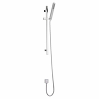 Kit douchette sur rampe avec flexible lisse – Carré – Chromé - Kubix
