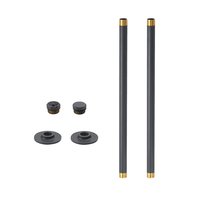 Kit raccords extension tutyauterie pour radiateurs - Anthracite - Hudson Reed