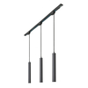 Kit suspension sur rail - 3 x 5W LED,  rail 1 m- noir - Liv