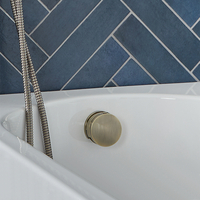 Kit vidage-remplissage baignoire - Bonde - Moderne - Laiton doré - Hudson Reed