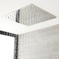 Kubix - Pommeau de Douche Encastré Carré Cascade 40cm - Chromé