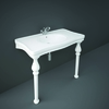 Lavabo console – Blanc brillant – 108, 2 x 60, 5 cm – 1 trou pour la robinetterie – RAK Washington x Hudson Reed
