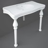 Lavabo console – Blanc brillant – 108, 2 x 60, 5 cm – 2 trous pour la robinetterie – RAK Washington x Hudson Reed