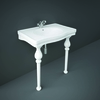 Lavabo console – Blanc brillant – 84, 5 x 57, 5 cm – 1 trou pour la robinetterie – RAK Washington x Hudson Reed