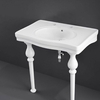 Lavabo console – Blanc brillant – 84, 5 x 57, 5 cm – 2 trous pour la robinetterie – RAK Washington x Hudson Reed