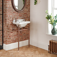 Lavabo console sur pieds - 2 trous - Cuivre - 51, 5 cm - Hudson Reed Rétro