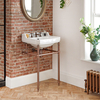 Lavabo console sur pieds - 3 trous - Cuivre - 56 cm - Hudson Reed Rétro