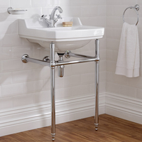 Lavabo Rétro sur Pieds Chromé - Céramique - 1 Trou 50cm - Hudson Reed