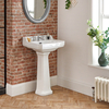 Lavabo sur Colonne Rétro - 56 x 45 cm x 95 cm - 3 trous - Hauteur Confortable - Richmond