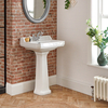 Lavabo sur Colonne Rétro - 59, 5 x 47 cm x 95 cm - 1 trou - Hauteur Confortable - Richmond