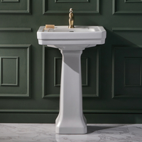 Lavabo sur colonne rétro - 84 x 54, 5 cm - 1 trou - WC & Salle de Bain Ancienne - Hudson Reed Elizabeth