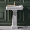 Lavabo sur colonne rétro - 84 x 64, 5 cm - 1 trou - WC & Salle de Bain Ancienne - Hudson Reed Elizabeth