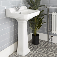 Lavabo sur colonne rétro – Carré – 59, 5 cm x 47 cm - Richmond