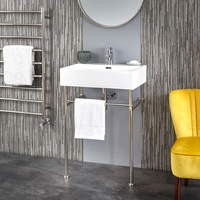 Lavabo sur pieds - Chromé - 60 cm - Sandford