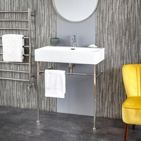 Lavabo sur pieds - Chromé – 75 cm - Sandford