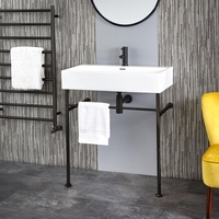 Lavabo sur pieds - Noir – 75 cm - Sandford