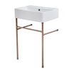 Lavabo sur pieds moderne - Cuivre satiné - Avec porte serviettes - 60 x 42 cm - Hudson Reed Exton