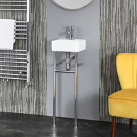 Lavabo sur pieds moderne – Porte-serviettes Chromé – 28 cm - Hallwell - Hudson Reed