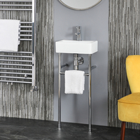 Lavabo sur pieds moderne – Porte-serviettes Chromé – 36 x 25 cm - Sandford - Hudson Reed