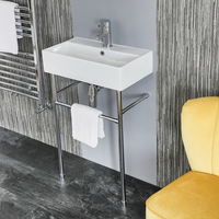 Lavabo sur pieds moderne – Porte-serviettes Chromé – 55 x 31 cm - Hallwell - Hudson Reed