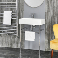 Lavabo sur pieds moderne – Porte-serviettes Chromé – 60 x 42 cm - Exton - Hudson Reed