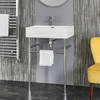 Lavabo sur pieds moderne – Porte-serviettes Chromé – 60 x 42 cm - Sandford - Hudson Reed