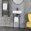 Lavabo sur pieds moderne – Porte-serviettes Noir – 40 x 29, 5 cm - Exton - Hudson Reed