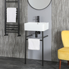 Lavabo sur pieds moderne – Porte-serviettes Noir – 46 x 42 cm - Exton - Hudson Reed