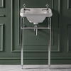 Lavabo sur pieds rétro - 51, 5 cm - Lavabo percé 2 trous - Porte-serviettes Chromé - Richmond - Hudson Reed