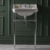 Lavabo sur pieds rétro - 56 cm - Lavabo percé 3 trous - Porte-serviettes Chromé - Richmond - Hudson Reed