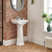 Lave Mains sur Colonne Rétro - 50 x 35 cm - 1 trou - Hudson Reed Vintage