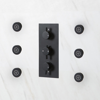 Lot de 6 Buses Massantes - Laiton - Noir - Jet Corps - Hudson Reed