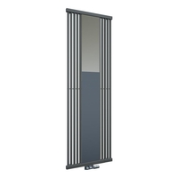 Lublin - Radiateur Vertical Design Gris Pierre Avec Miroir 190cm x 64cm