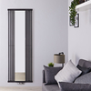 Lublin - Radiateur Vertical Design Noir Avec Miroir 170cm x 64cm