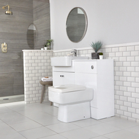 Meuble-lavabo et pack WC – Blanc – 117 cm - Atticus