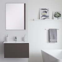 Meuble lavabo suspendu avec lavabo – Gris – 60 cm - Newington