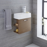 Meuble lave-mains Langley Chêne 40x22x46cm