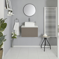 Meuble pour vasque à poser Blanc & Gris 60cm Newington