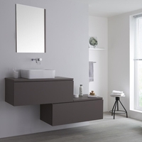 Meuble pour vasque à poser Gris Newington - 160cm