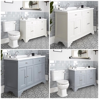 Meuble sous lavabo rétro et pack WC – 120 cm – Thornton