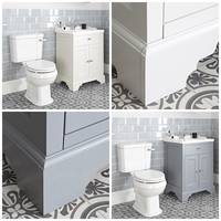 Meuble sous lavabo rétro et pack WC – 63 cm – Thornton
